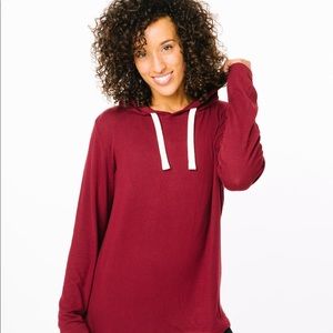ZYIA Cranberry Lounge Boyfriend Hoodie
